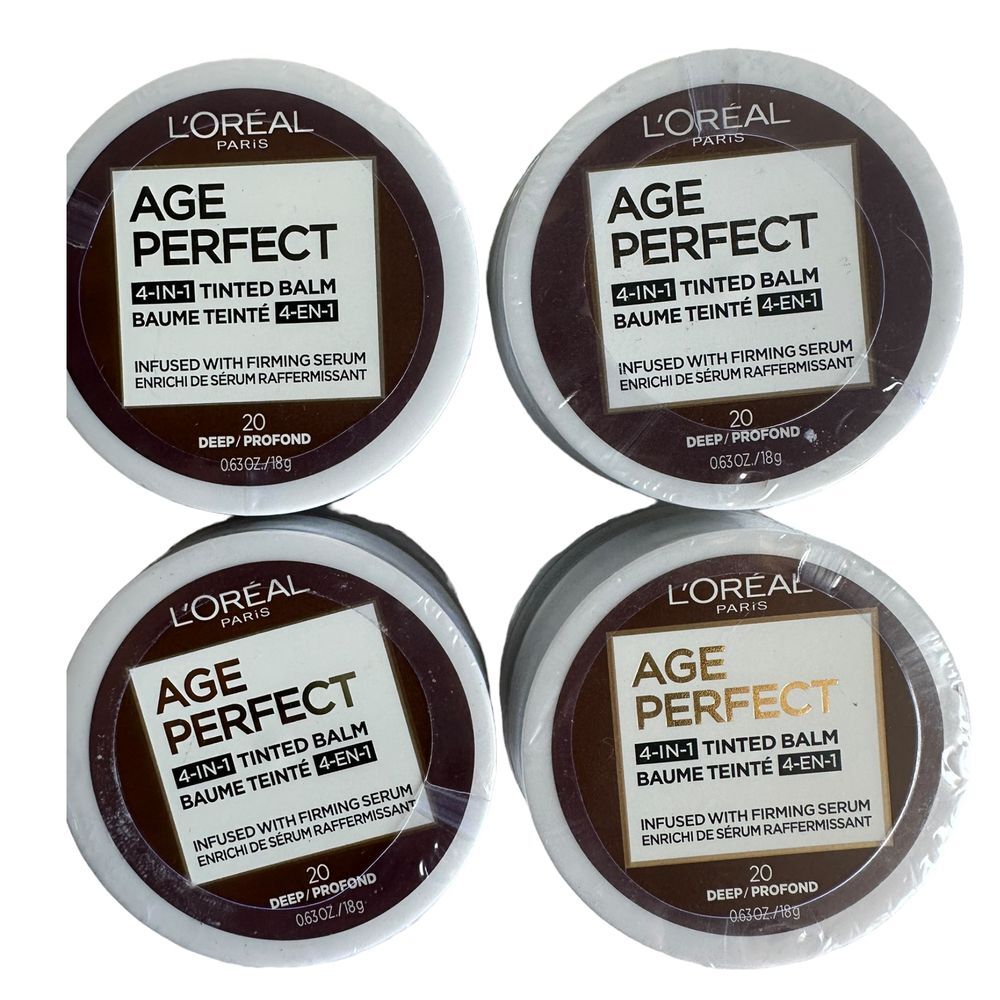 4X  Loreal Paris Age Perfect 4 in 1 Tinted Balm Infused w/ Firming Serum 20 Deep